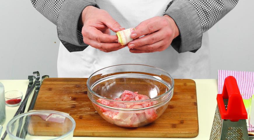 Шашлычки из курицы с луком-пореем. Шаг 4