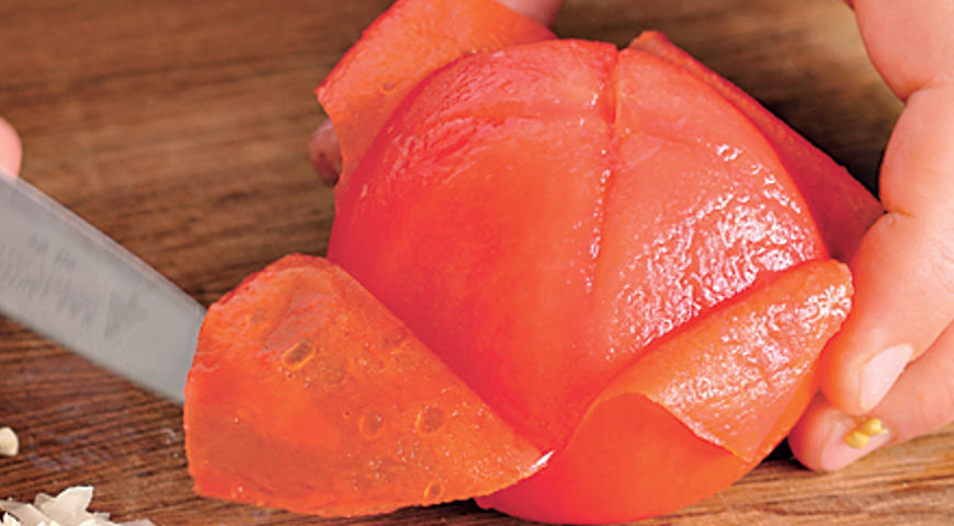 Баклажанная закуска с горошком и кинзой. Шаг 2