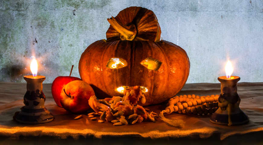 декор из тыквы