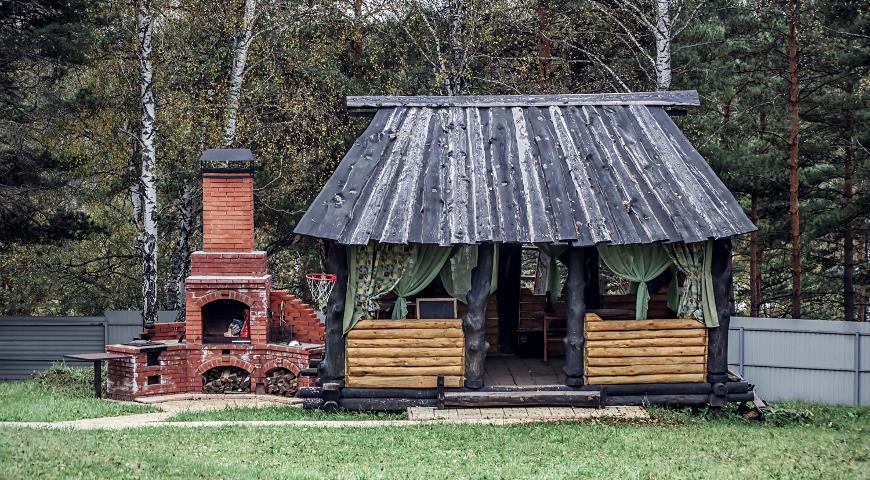 уличная печь, сад, дизайн сада