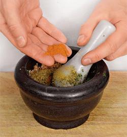 Пхали из белой фасоли. Шаг 3