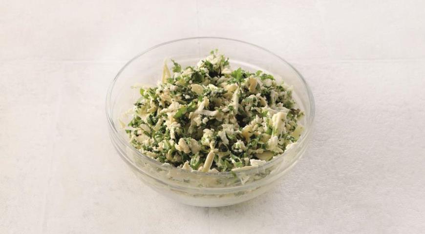 Грузинские хинкали с сыром и зеленью. Шаг 2