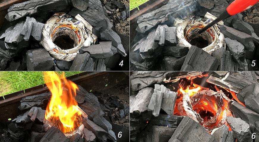 Как быстро разжечь уголь в мангале одной спичкой