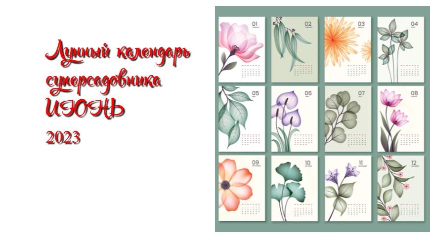Лунный календарь садовода на июнь 2023