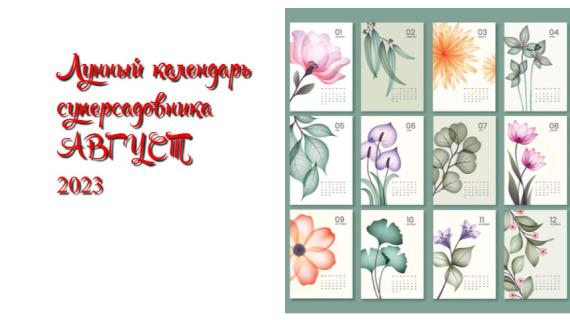 Лунный посевной календарь садовода, цветовода и огородника на август 2023 года