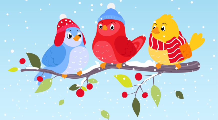 Птицы зимой